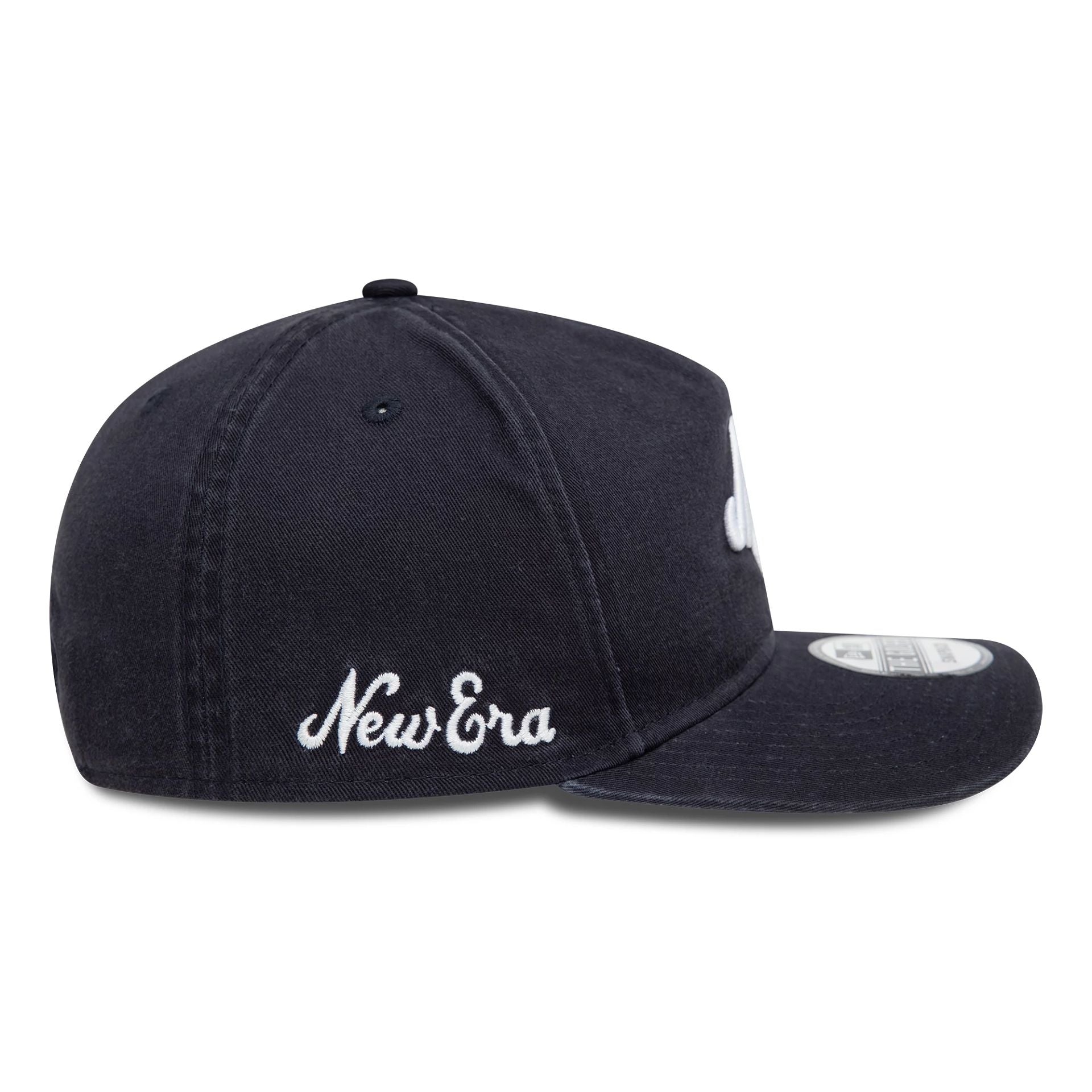 This is a New Era Precurved Unstructured Navy Golfer Adjustable Cap 4