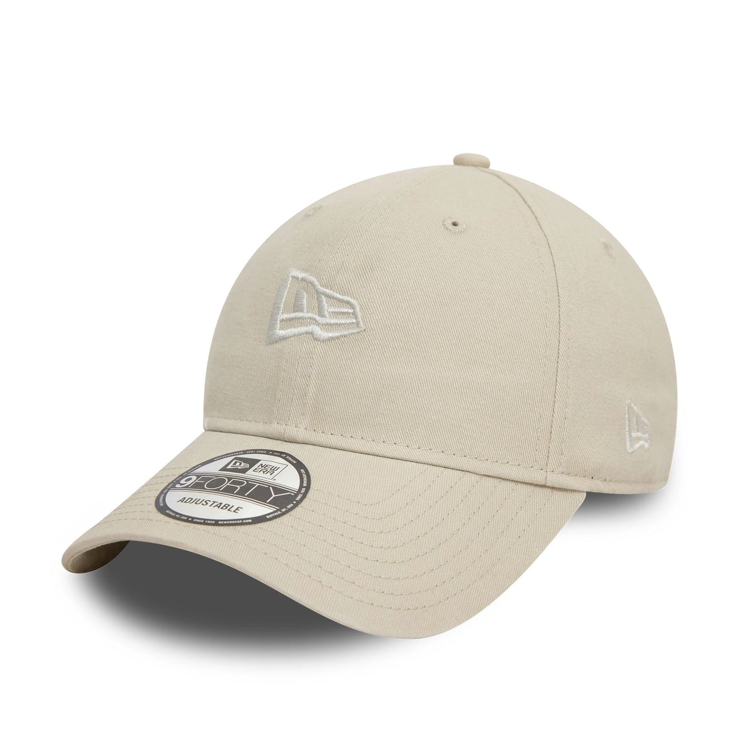 This is a New Era Flag Cream 9FORTY Adjustable Cap 1