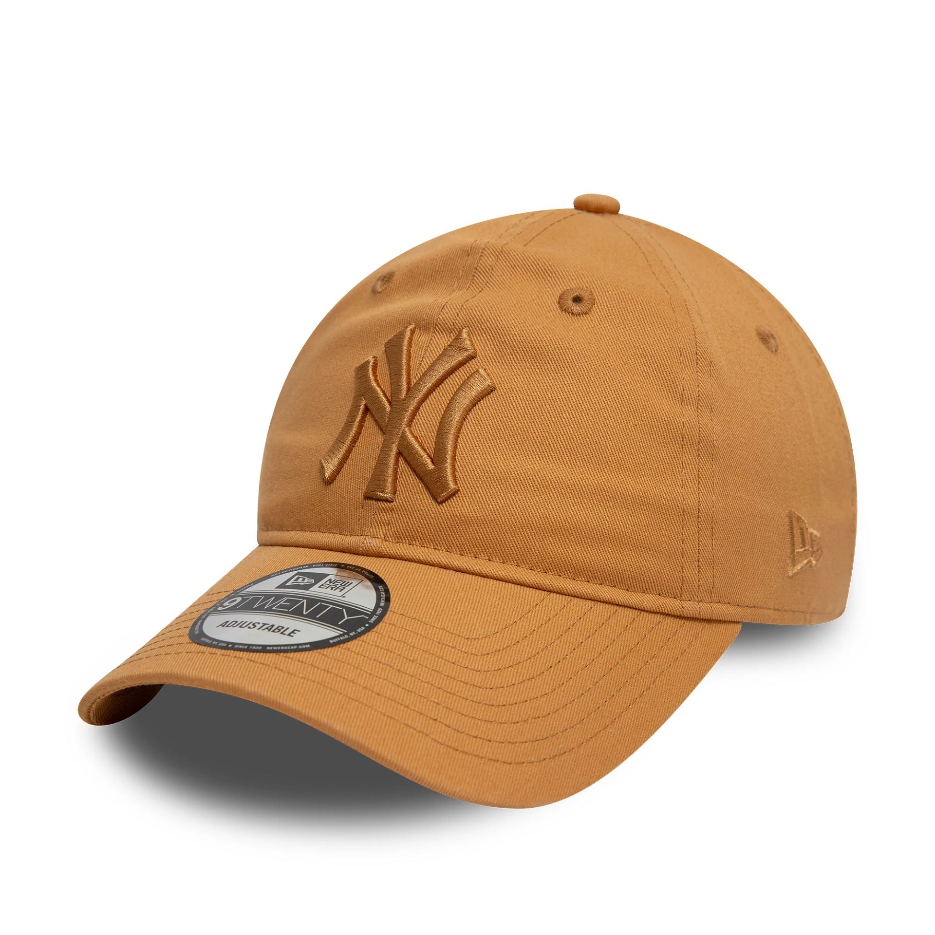 This is a New York Yankees League Essential Dark Beige 9TWENTY Adjustable Cap 1