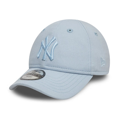 This is a New York Yankees Infant League Essential Essential Pastel Blue 9FORTY Adjustable Cap 1