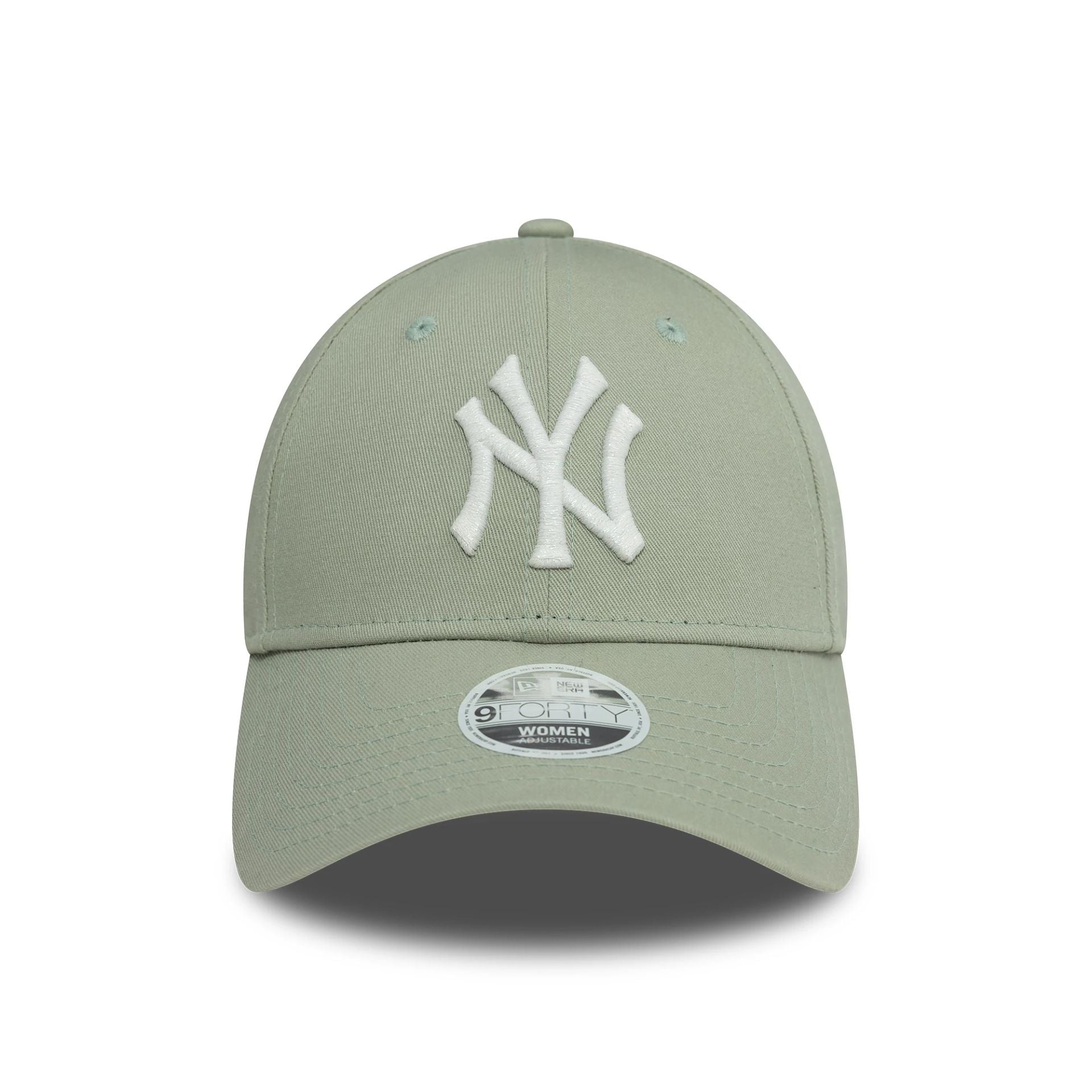 This is a New York Yankees Womens Metallic Pastel Green 9FORTY Adjustable Cap 2