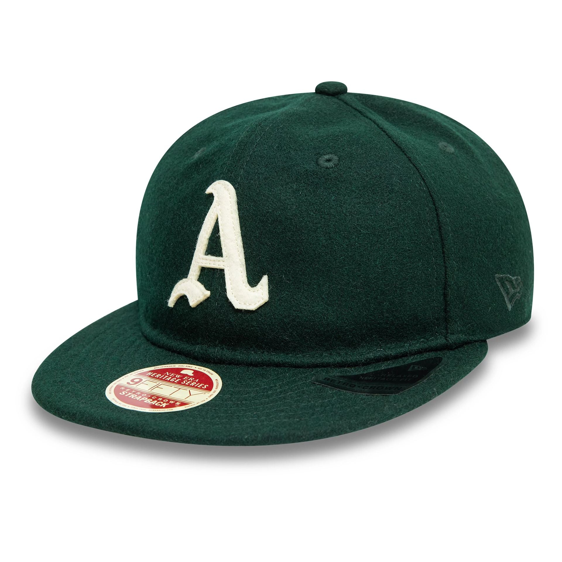 This is a Oakland Athletics Image Heritage Green Retro Crown 9FIFTY Adjustable Cap 1