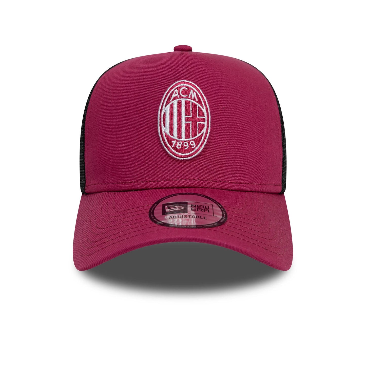 This is a AC Milan Seasonal Dark Red 9FORTY A-Frame Trucker Adjustable Cap 2