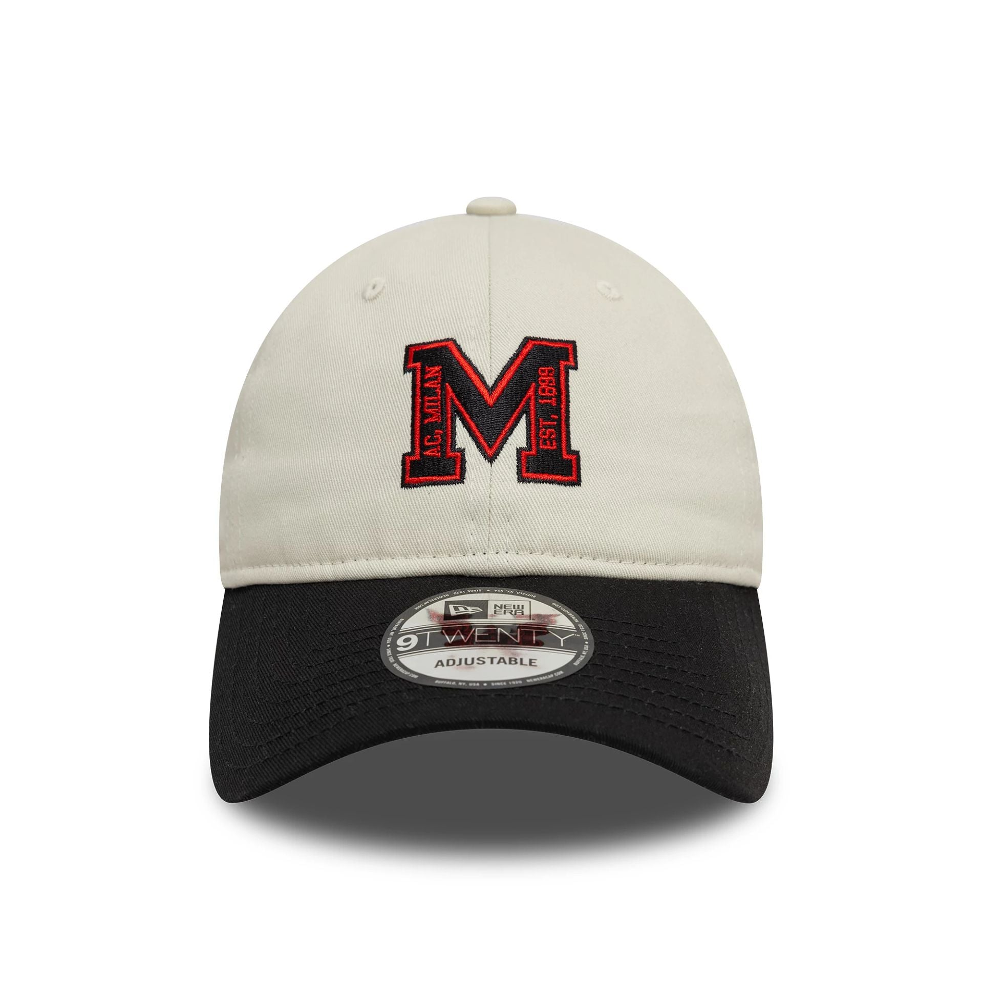 This is a AC Milan M Logo Cream 9TWENTY Adjustable Cap 2