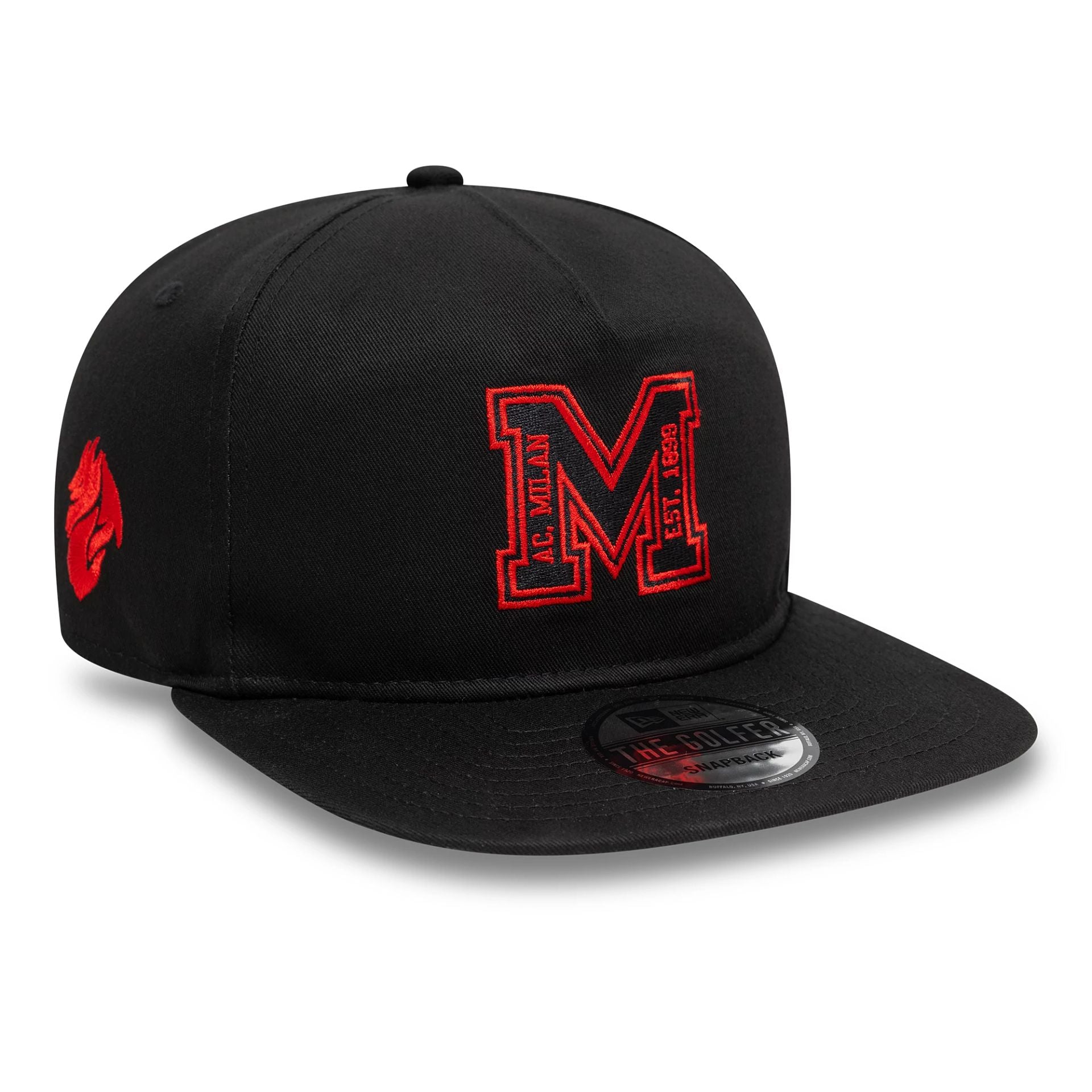 This is a AC Milan M Logo Black Golfer Adjustable Cap 1