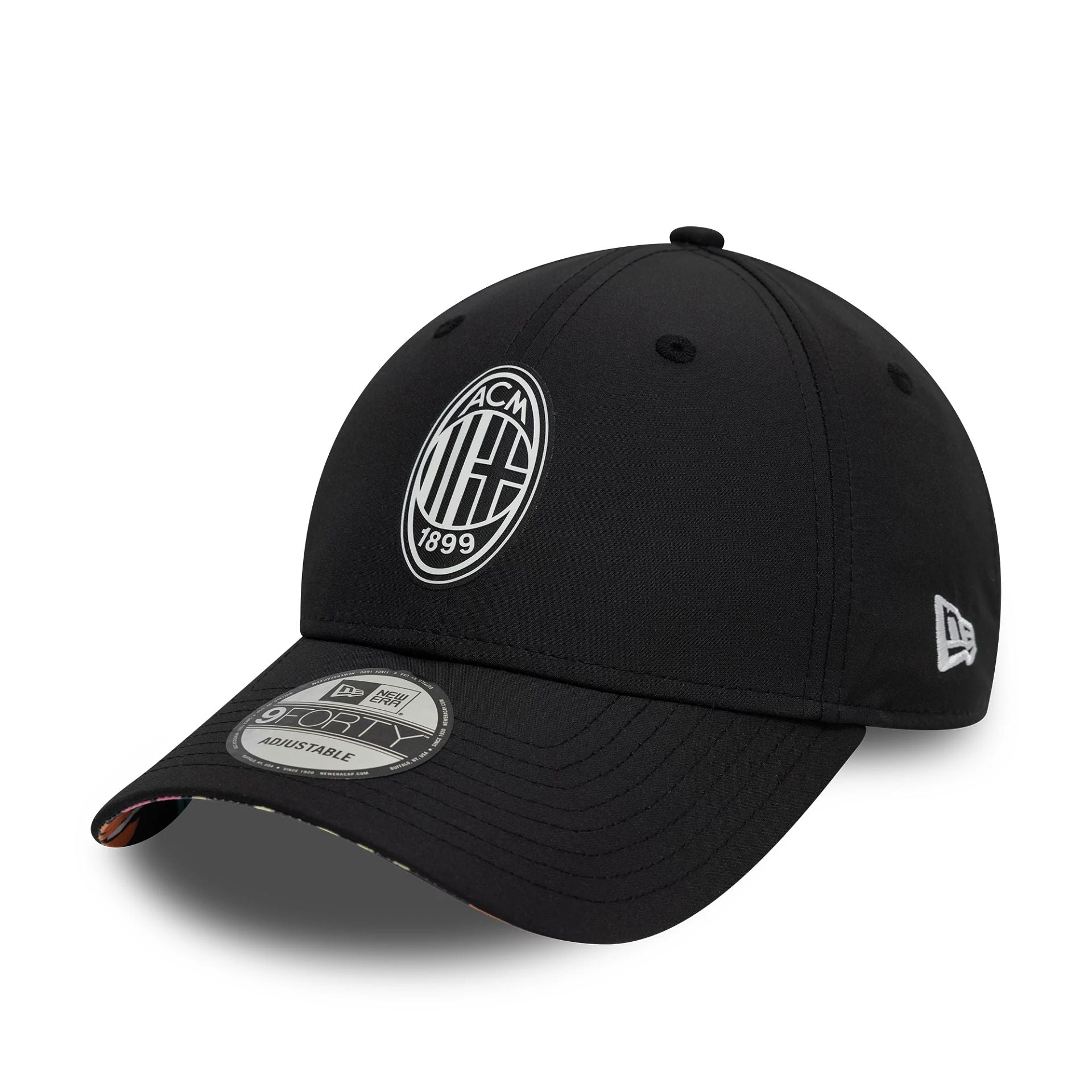 This is a AC Milan Graffiti All Over Print Black 9FORTY Adjustable Cap 1