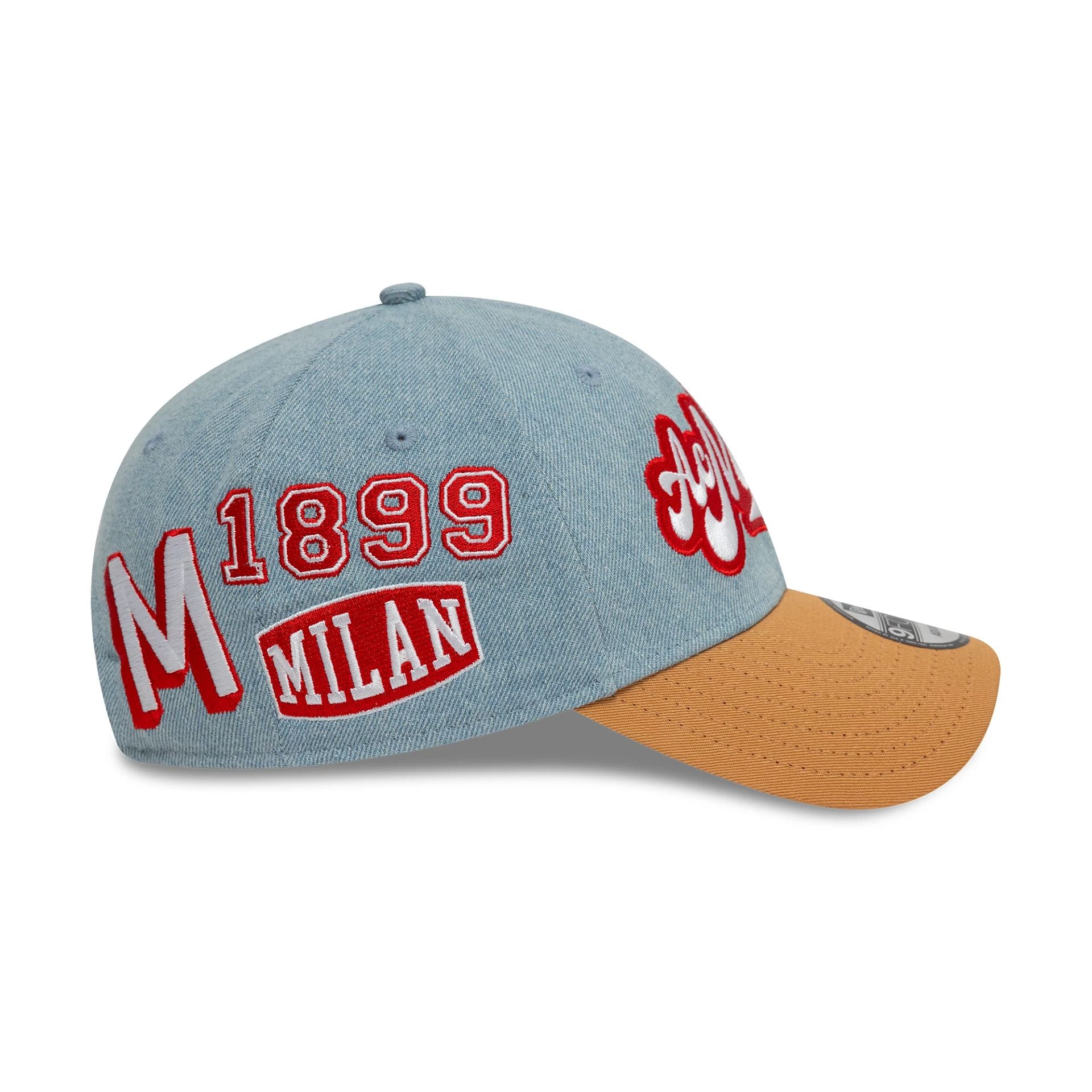 This is a AC Milan Washed Denim Pastel Blue 9FORTY Adjustable Cap 2