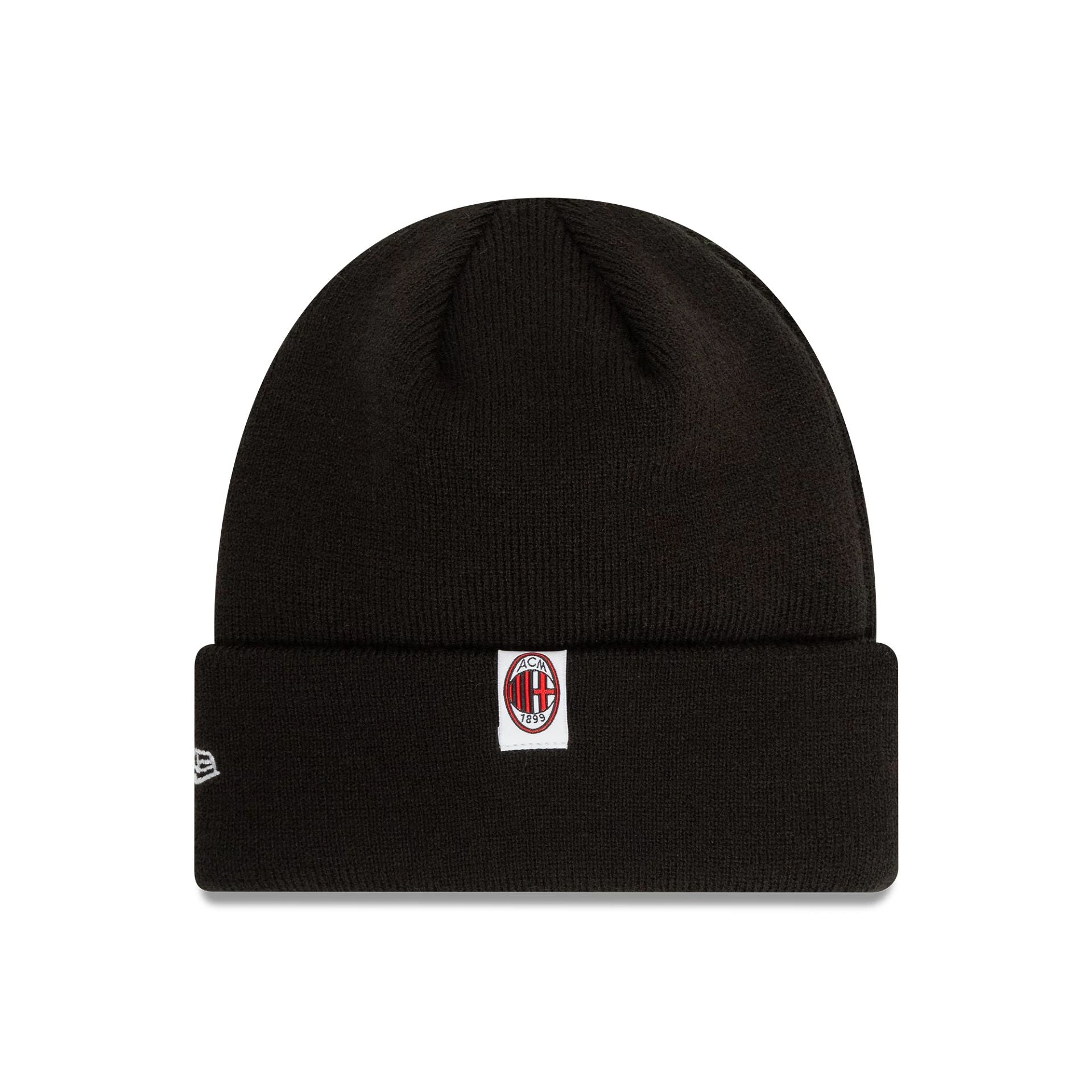 This is a AC Milan Kids Bear Black Cuff Knit Beanie Hat 2