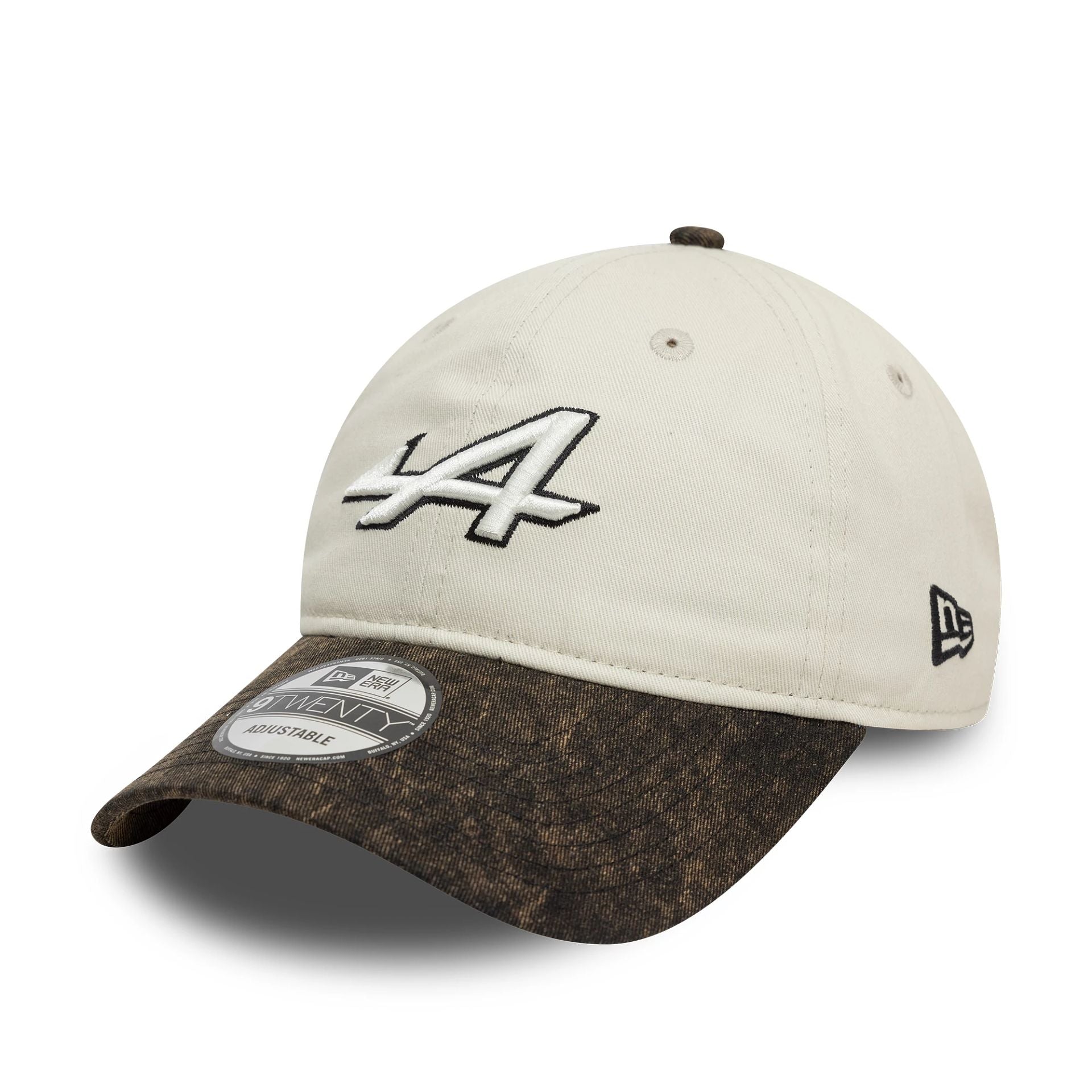 This is a Alpine Racing Acid Wash White 9TWENTY Adjustable Cap 1