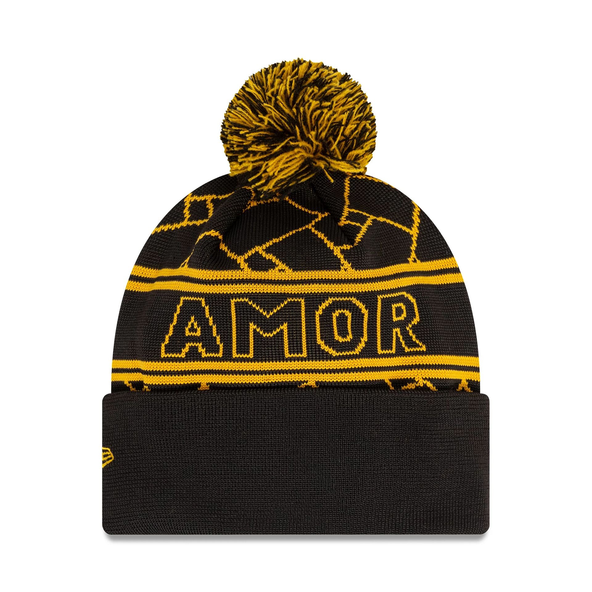 This is a AS Roma Black Sport Knit Beanie Hat 2