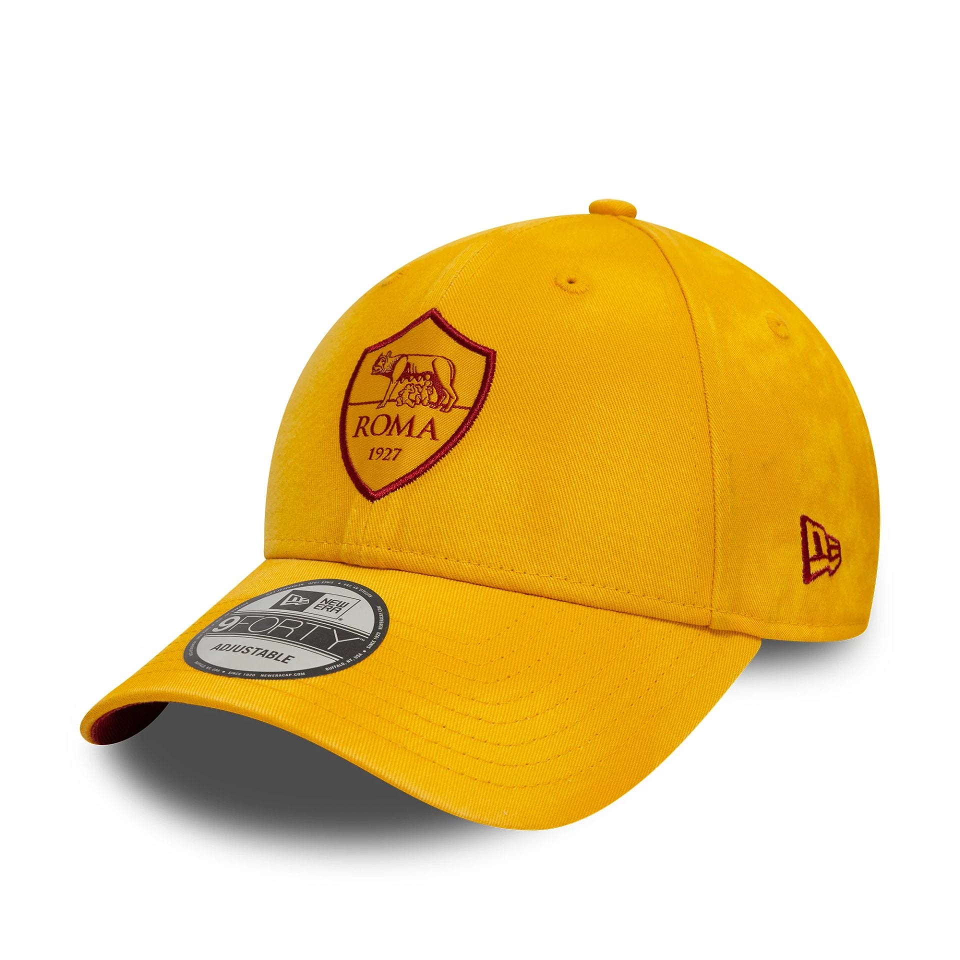 This is a AS Roma Tie Dye Dark Yellow 9FORTY Adjustable Cap 1