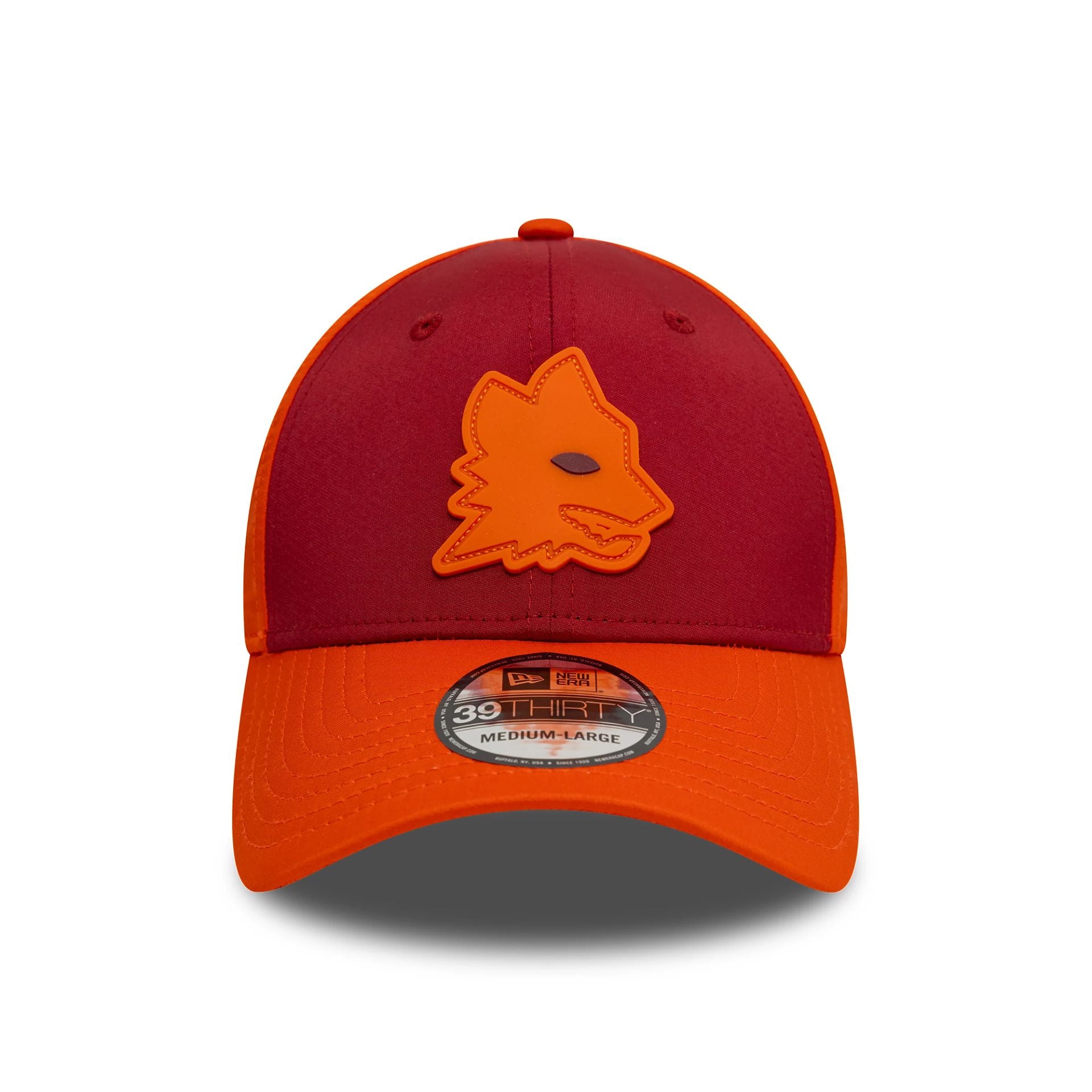 This is a AS Roma Rubber Wolf Orange 39THIRTY Stretch Fit Cap 2