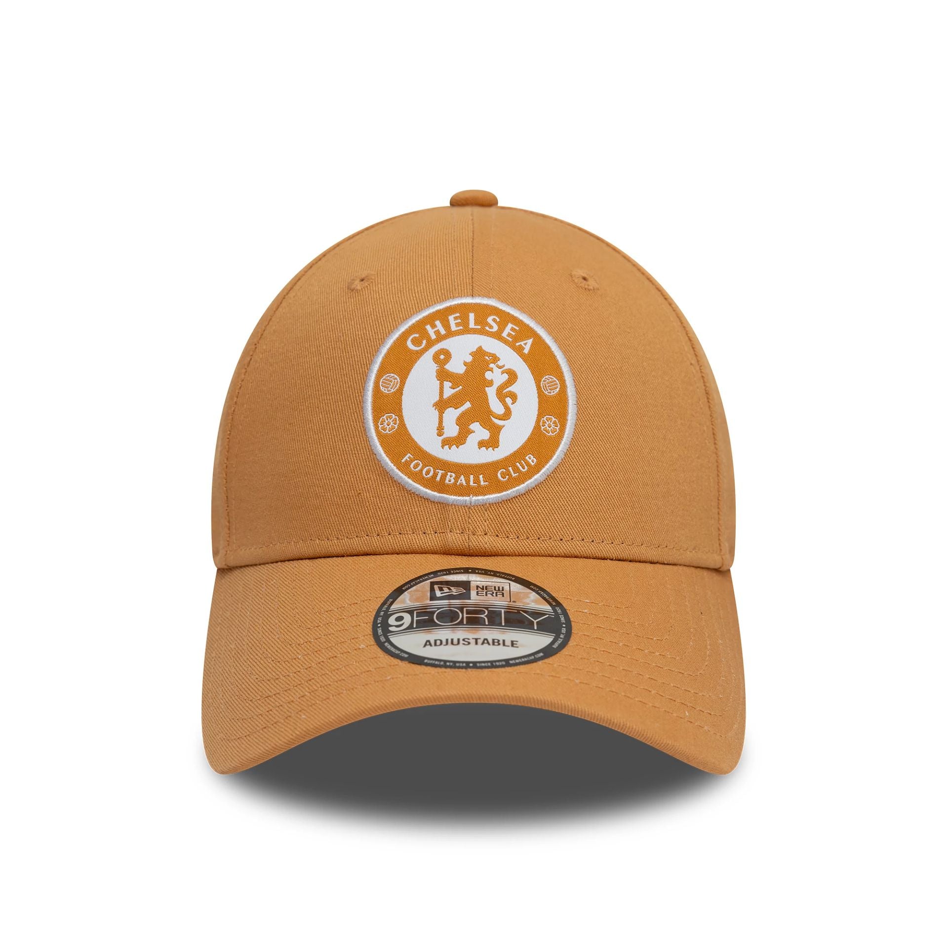 This is a Chelsea FC Lion Crest Seasonal Pop Dark Beige 9FORTY Adjustable Cap 2