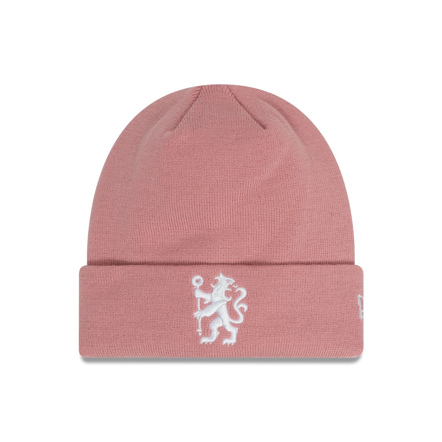 This is a Chelsea FC Lion Crest Seasonal Pop Dark Pink Cuff Knit Beanie Hat 1