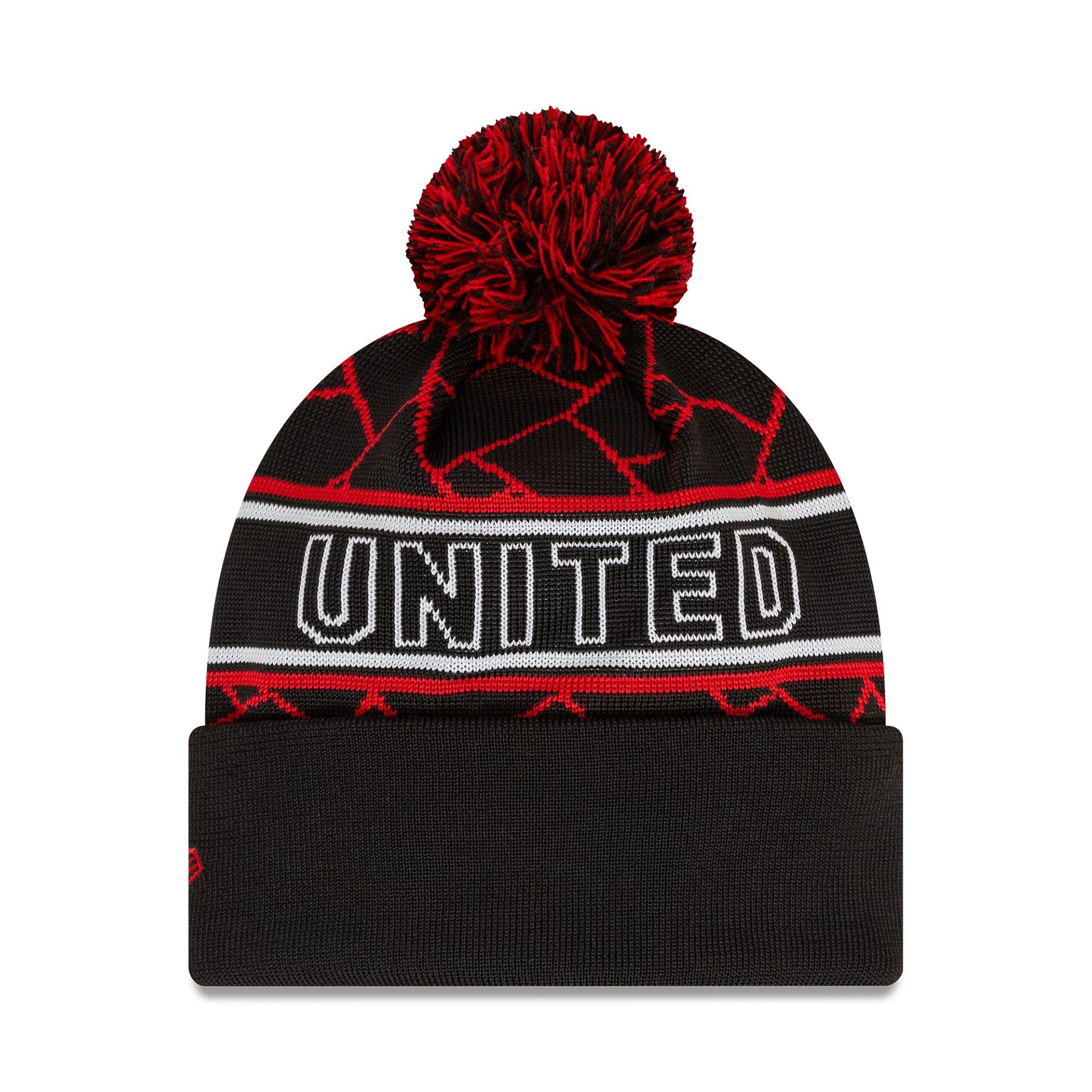 This is a Manchester United FC Black Sport Knit Beanie Hat 2