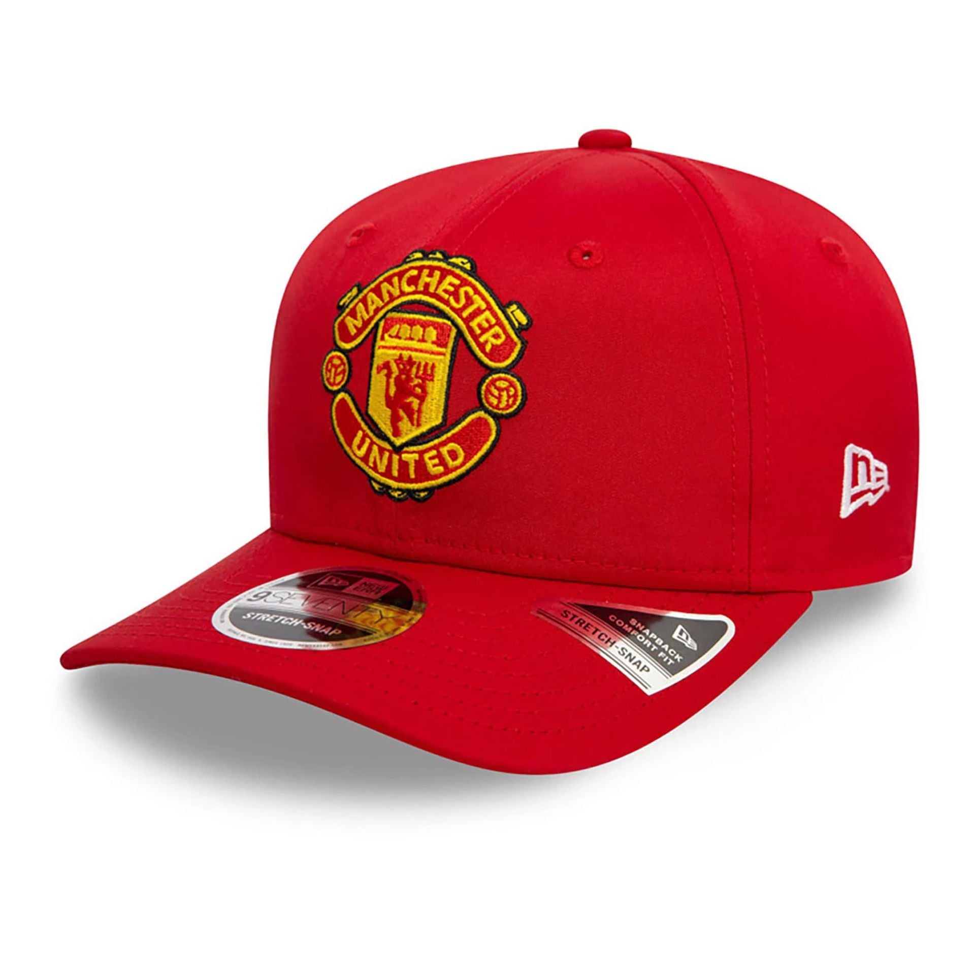 This is a Manchester United FC Core Red 9SEVENTY Stretch Snap Adjustable Cap 1