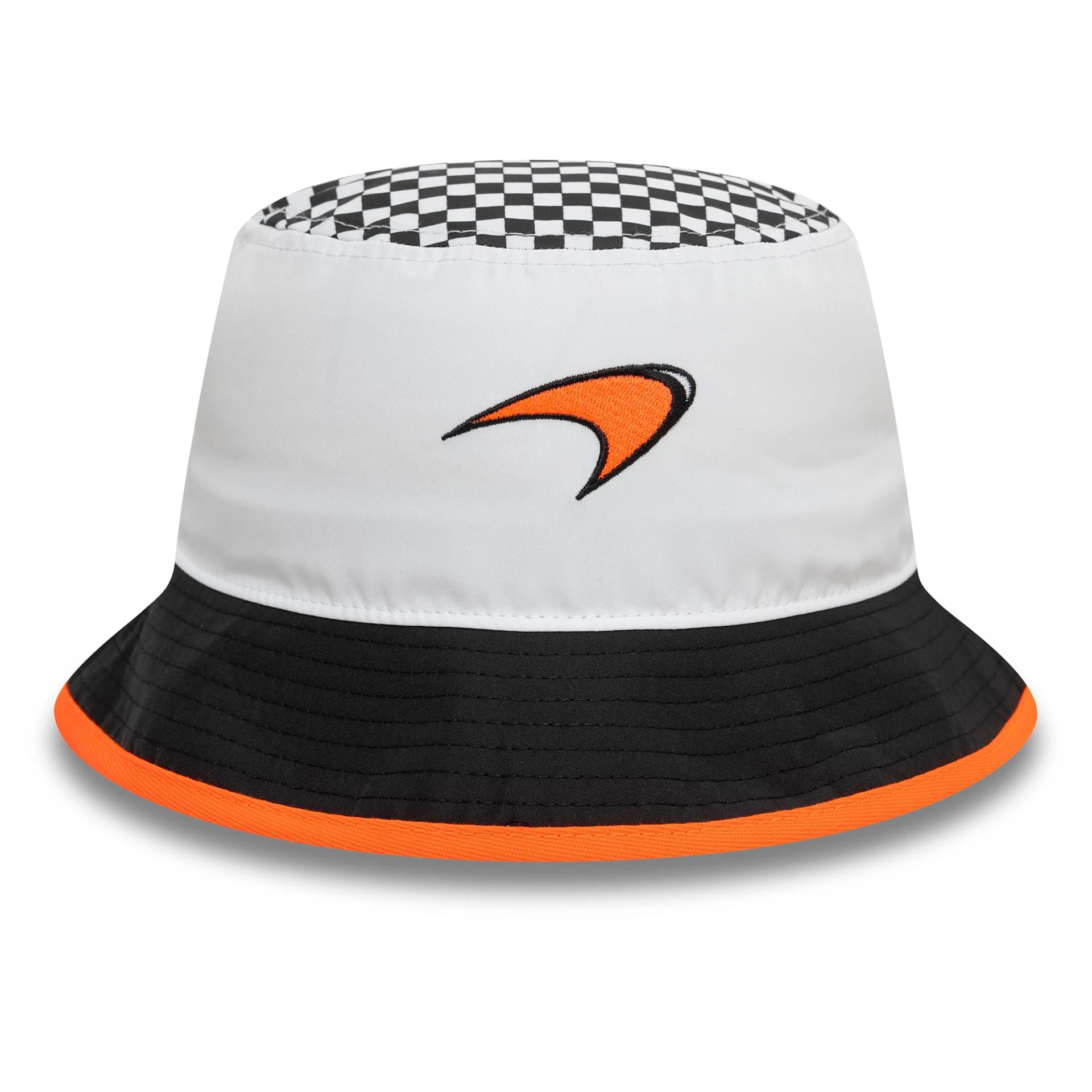 This is a McLaren Racing Checkered Tapered White Bucket Hat 2