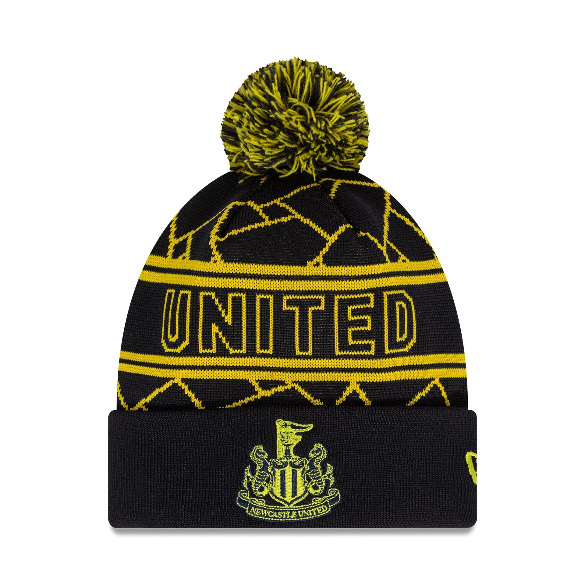 This is a Newcastle United FC Navy Sport Knit Beanie Hat 1