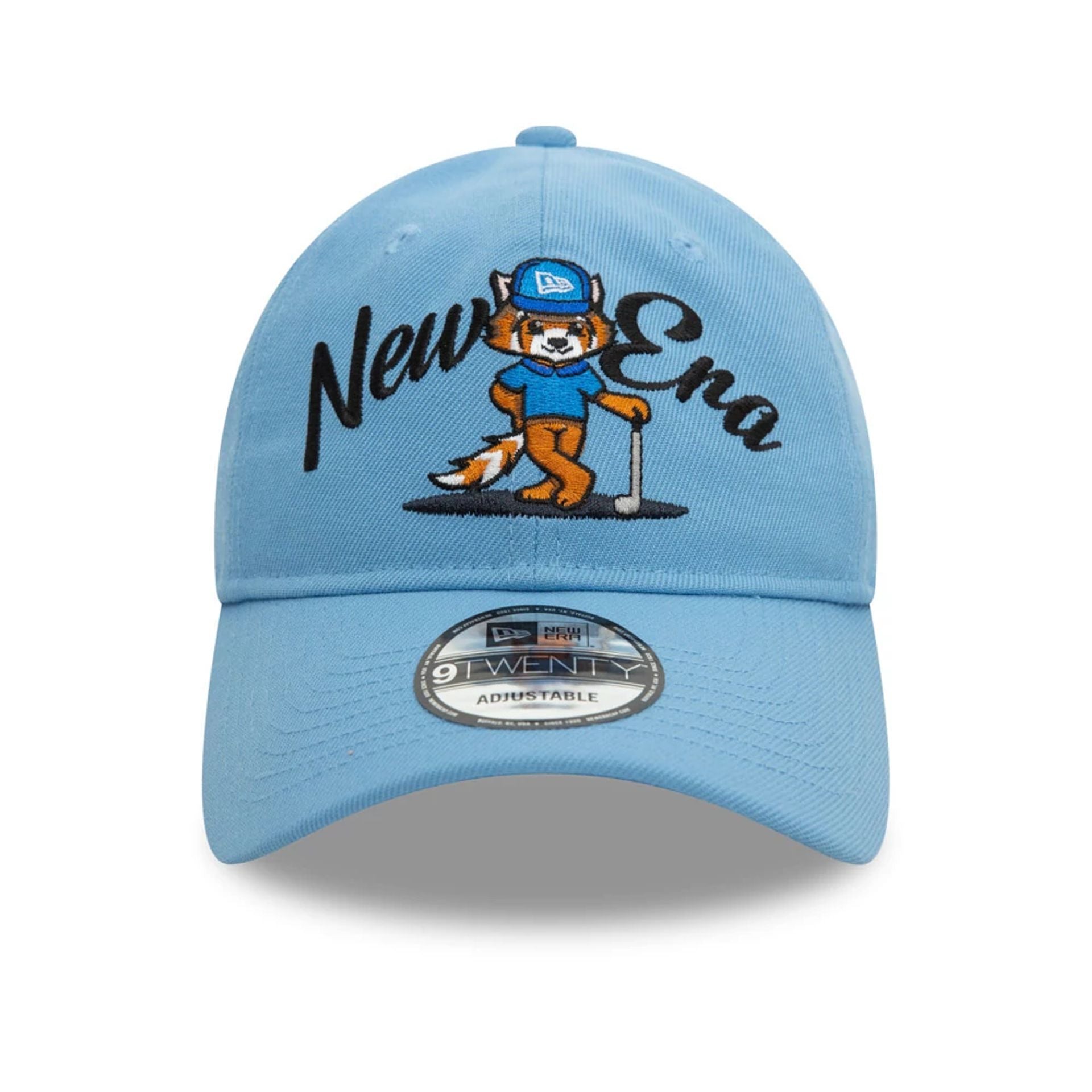 This is a Recycled New Era Red Panda Pastel Blue 9TWENTY Adjustable Cap 2