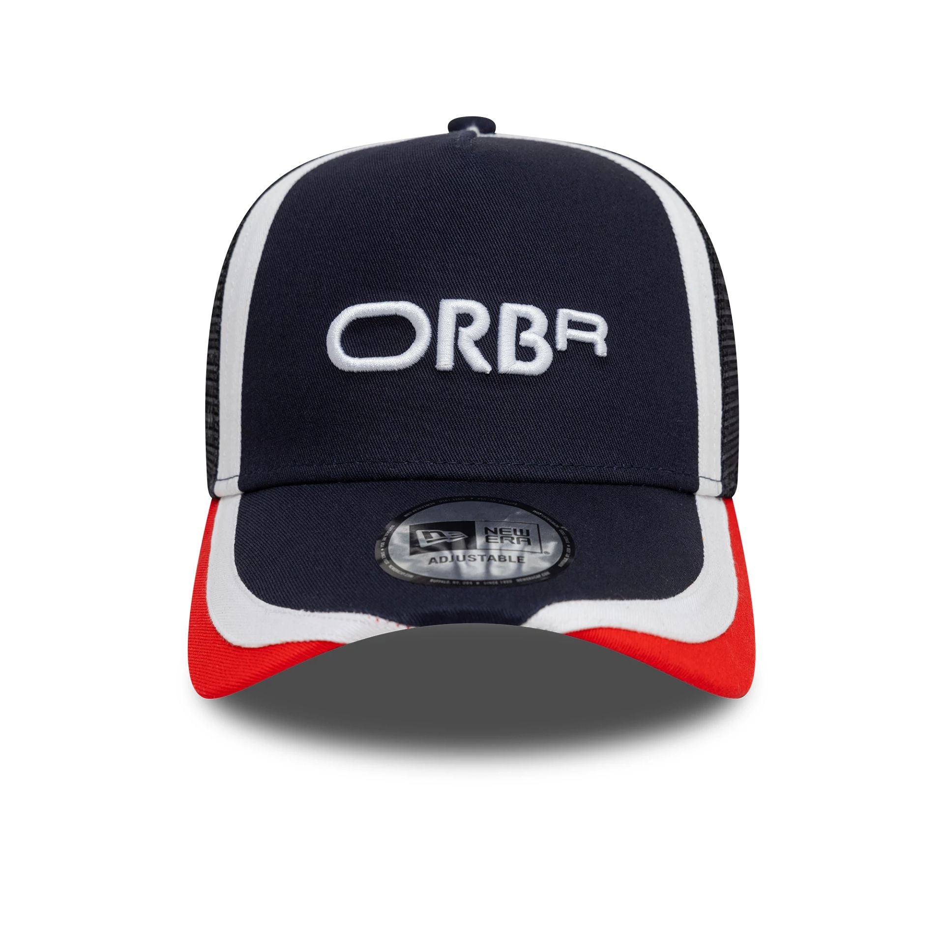 This is a Red Bull Racing Retro Dark Blue 9FORTY A-Frame Trucker Adjustable Cap 2