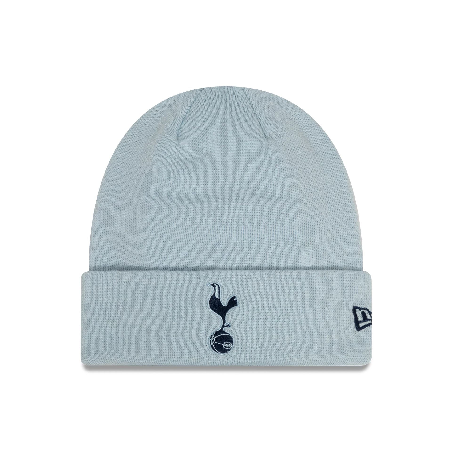 This is a Tottenham Hotspur FC Seasonal Pastel Blue Cuff Knit Beanie Hat 1