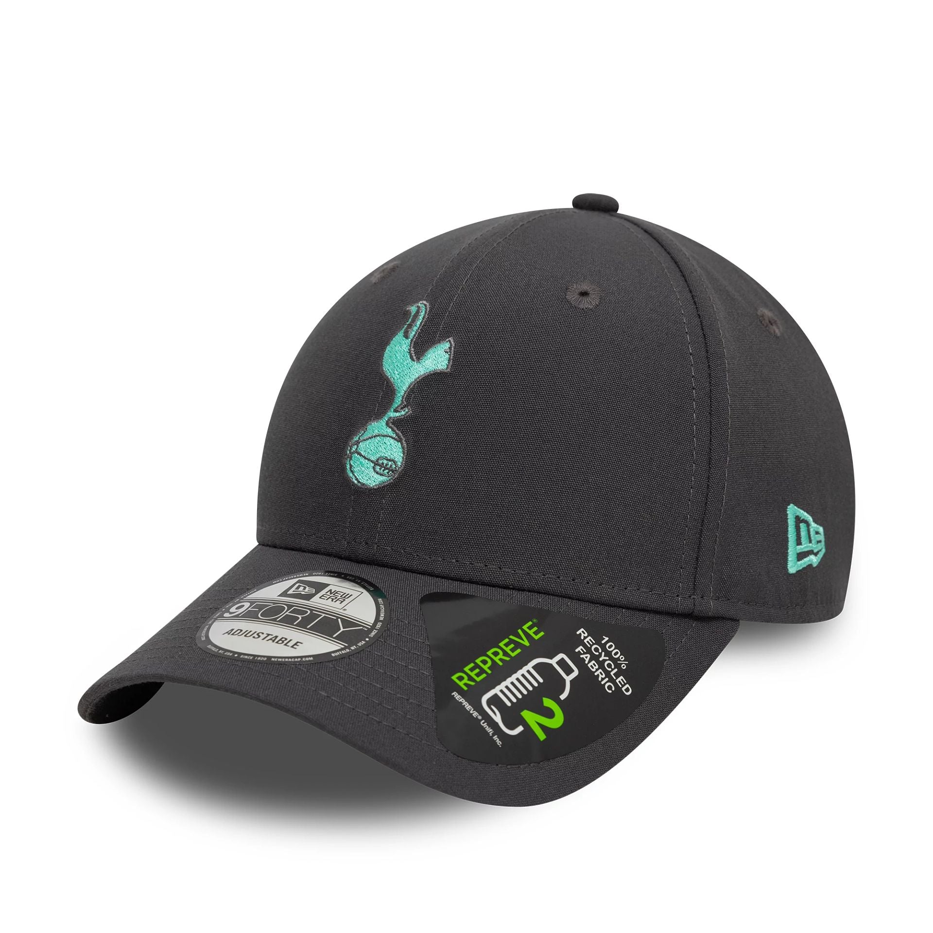 This is a Repreve® Tottenham Hotspur FC Seasonal Dark Grey 9FORTY Adjustable Cap 1