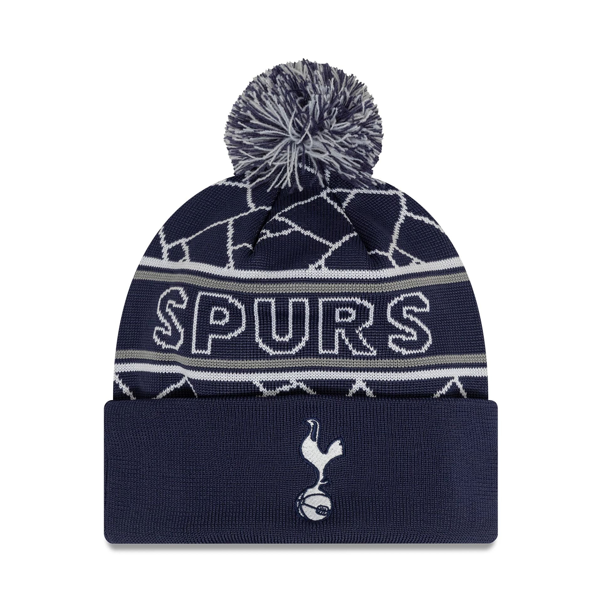 This is a Tottenham Hotspur FC Navy Sport Knit Beanie Hat 1