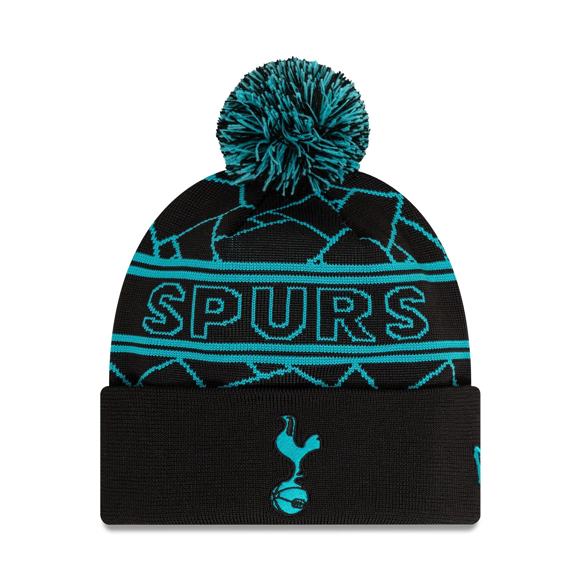 This is a Tottenham Hotspur FC Black Sport Knit Beanie Hat 1