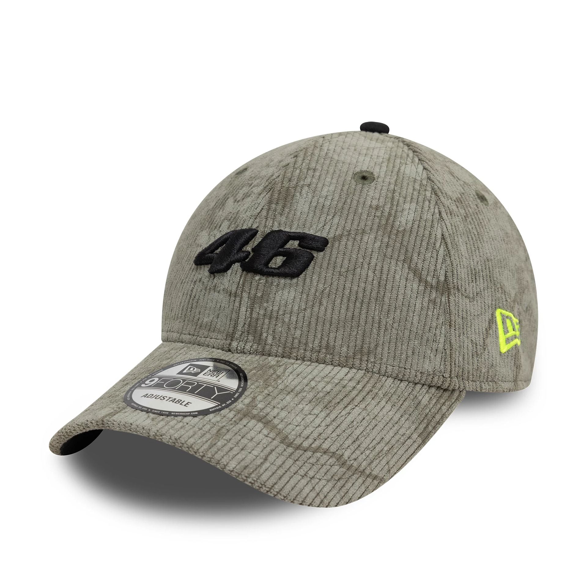 This is a VR46 Pattern Cord Grey 9FORTY Adjustable Cap 1