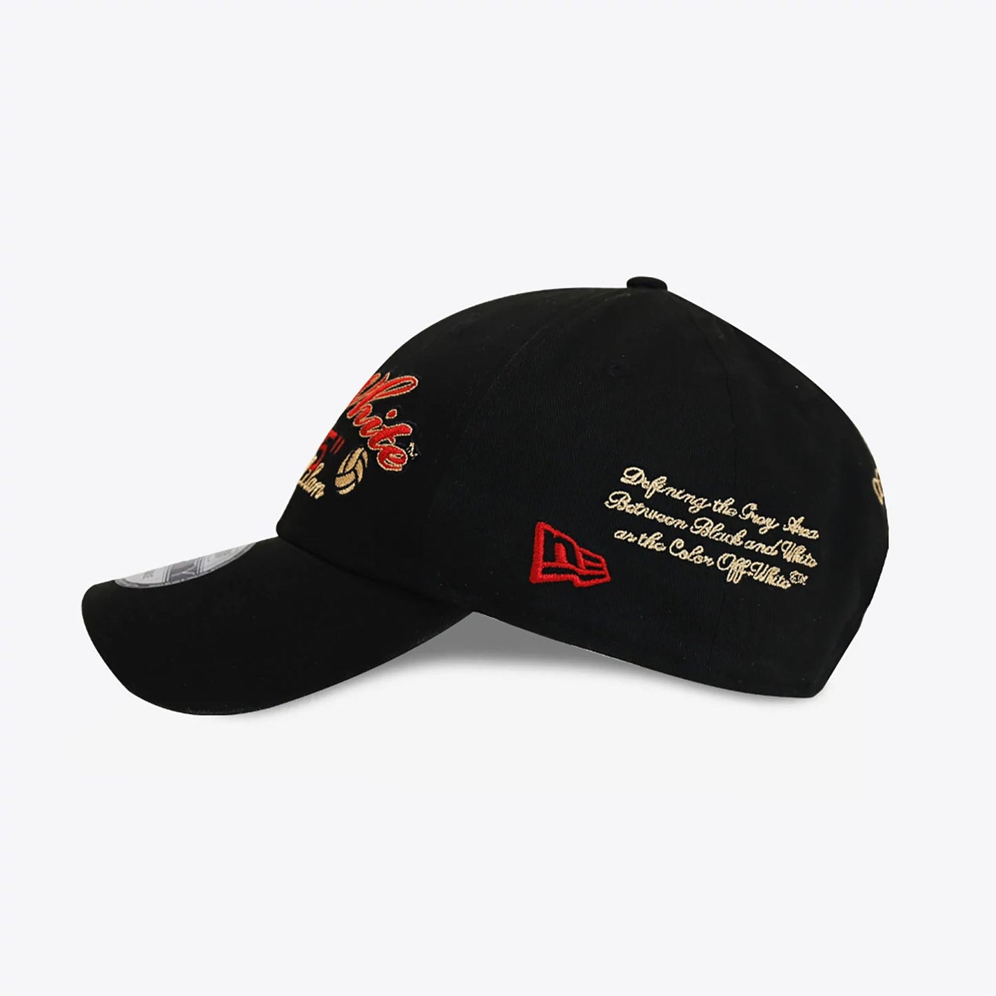 This is a AC Milan x Off-White Black 9FORTY Adjustable Cap 6