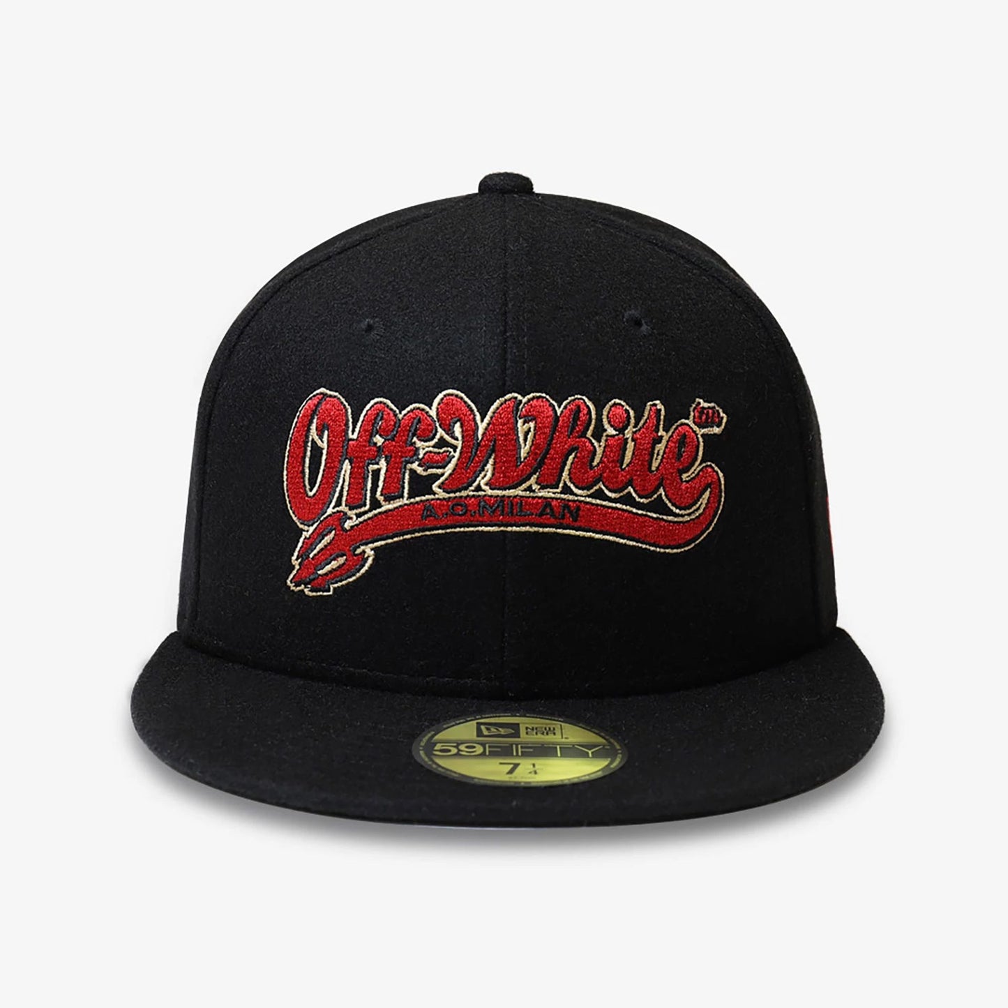 This is a AC Milan x Off-White Black 59FIFTY Fitted Cap 3