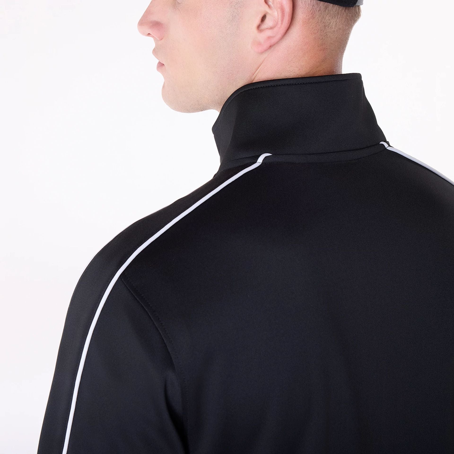 The Male model is wearing LA Dodgers MLB Track Top Black Track Jacket 7