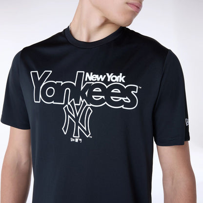 The Male model is wearing New York Yankees MLB Essentials Black T-Shirt 5