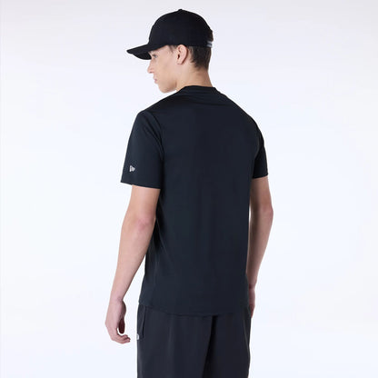 The Male model is wearing New York Yankees MLB Essential Black Top And Shorts Set 5