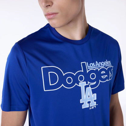 The Male model is wearing LA Dodgers MLB Essentials Blue T-Shirt 7