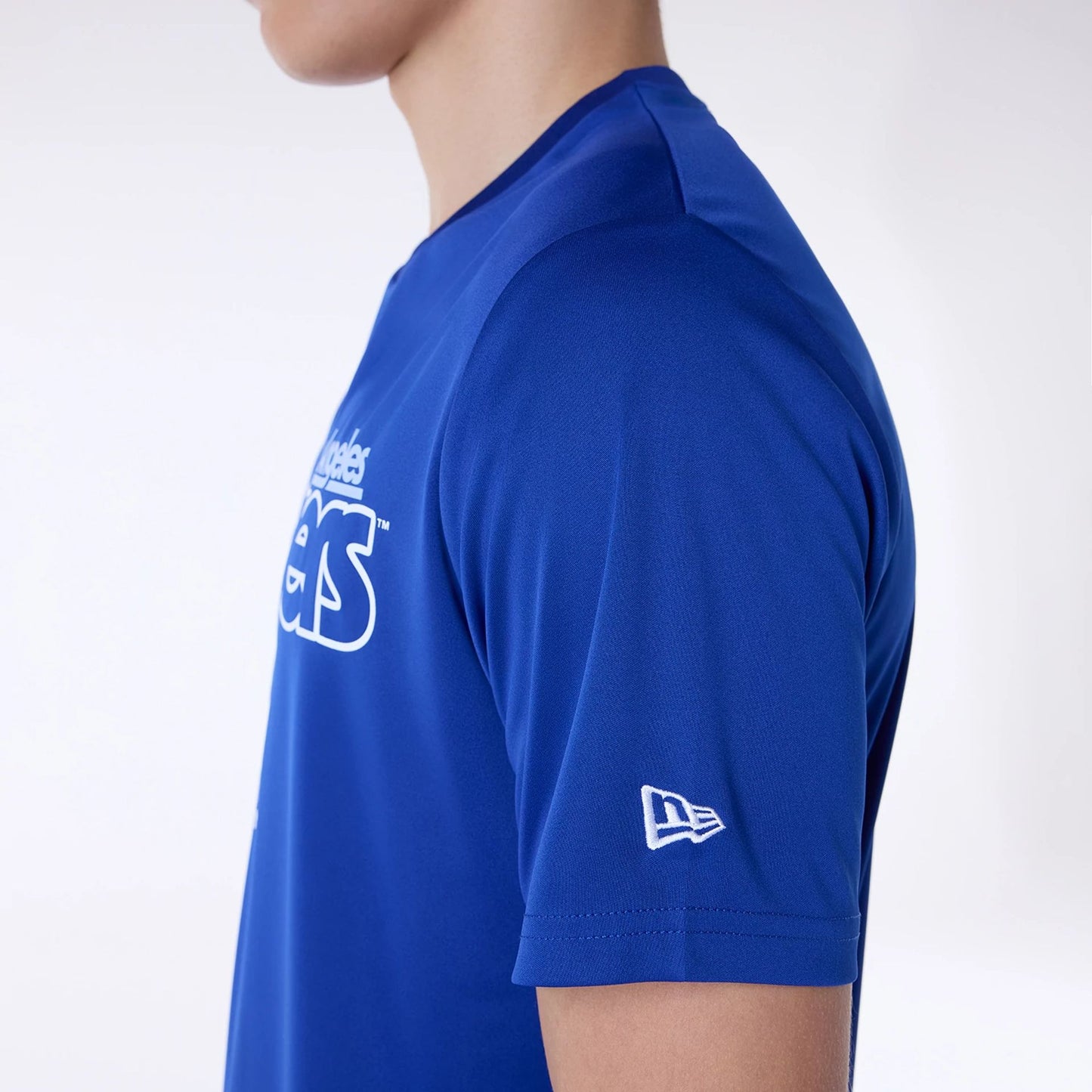 The Male model is wearing LA Dodgers MLB Essentials Blue T-Shirt 4