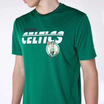 The Male model is wearing Boston Celtics NBA Essentials Green T-Shirt 4