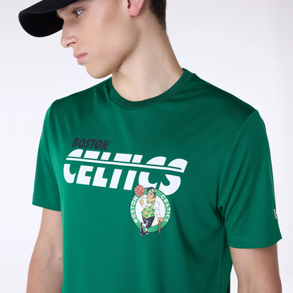 The Male model is wearing Boston Celtics NBA Essentials Green T-Shirt 3