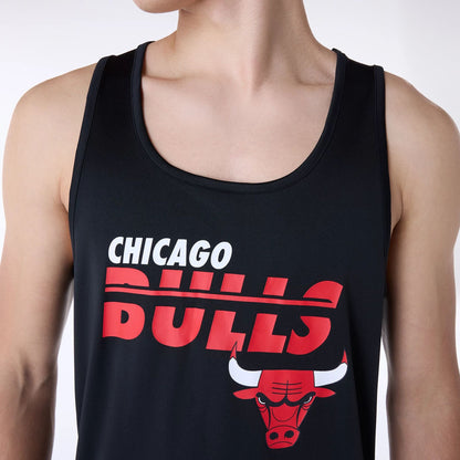 The Male model is wearing Chicago Bulls NBA Essentials Black Vest 3