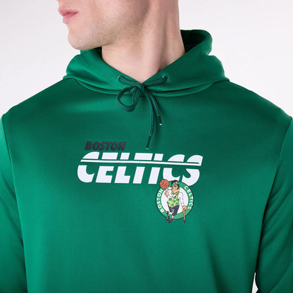 The Male model is wearing Boston Celtics NBA Essentials Green Pullover Hoodie 3