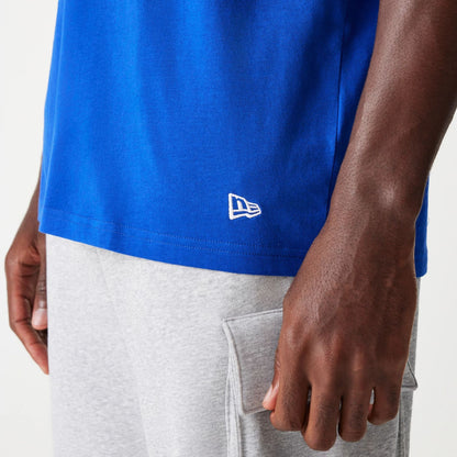 The Male model is wearing Golden State Warriors NBA Panel Blue Oversized T-Shirt 5