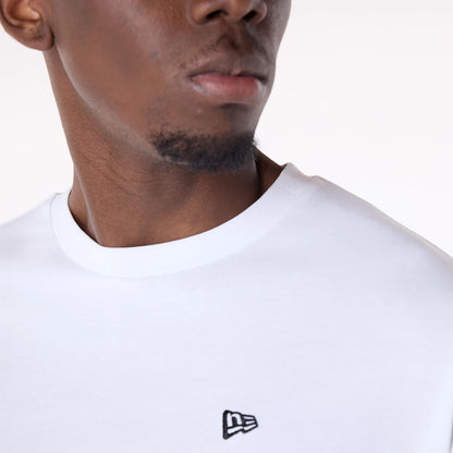 The Male model is wearing New Era Baseball Graphic White Oversized T-Shirt 5