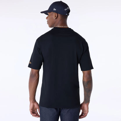 The Male model is wearing New York Yankees MLB Fruit Black T-Shirt 2