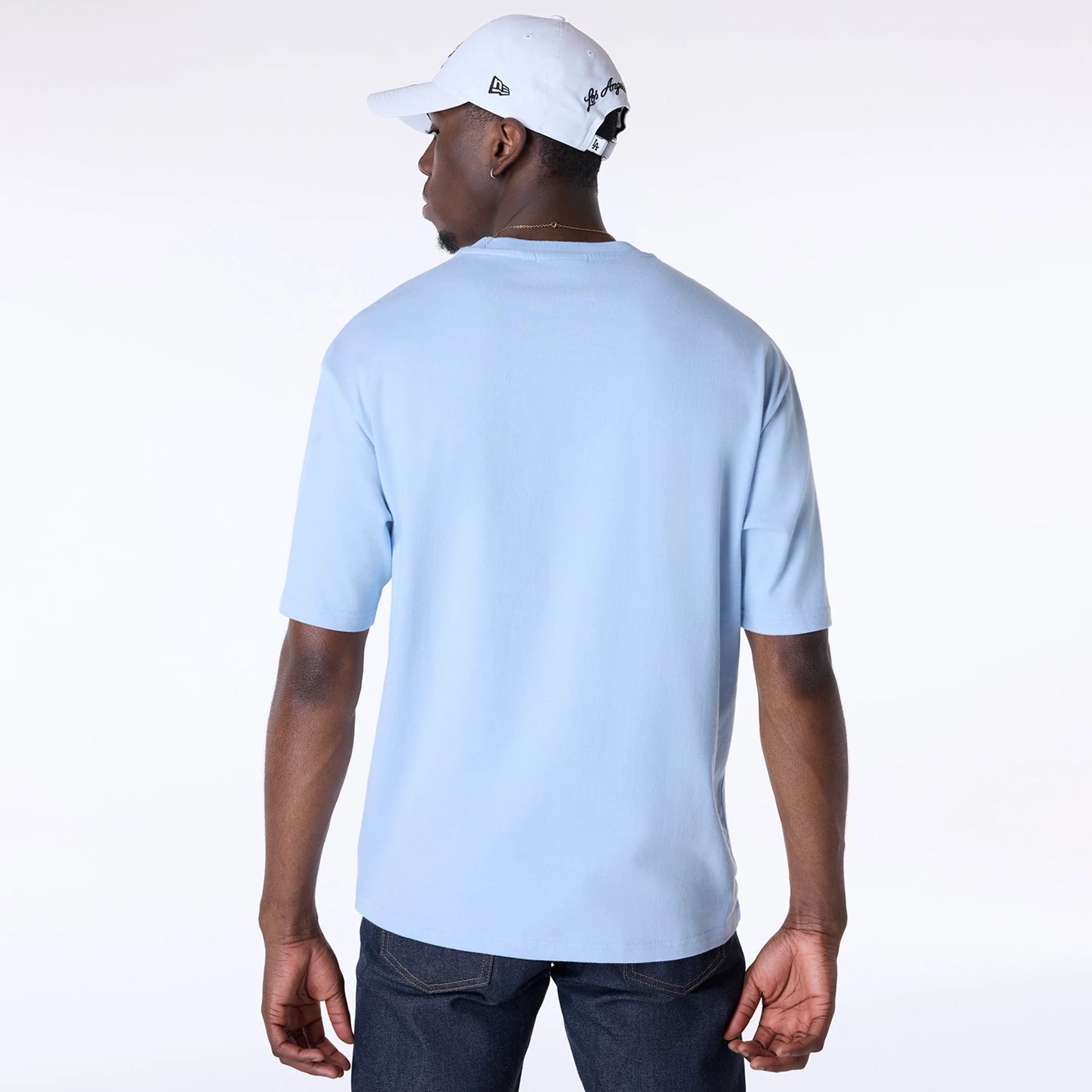 The Male model is wearing LA Dodgers MLB Fruit Pastel Blue T-Shirt 2