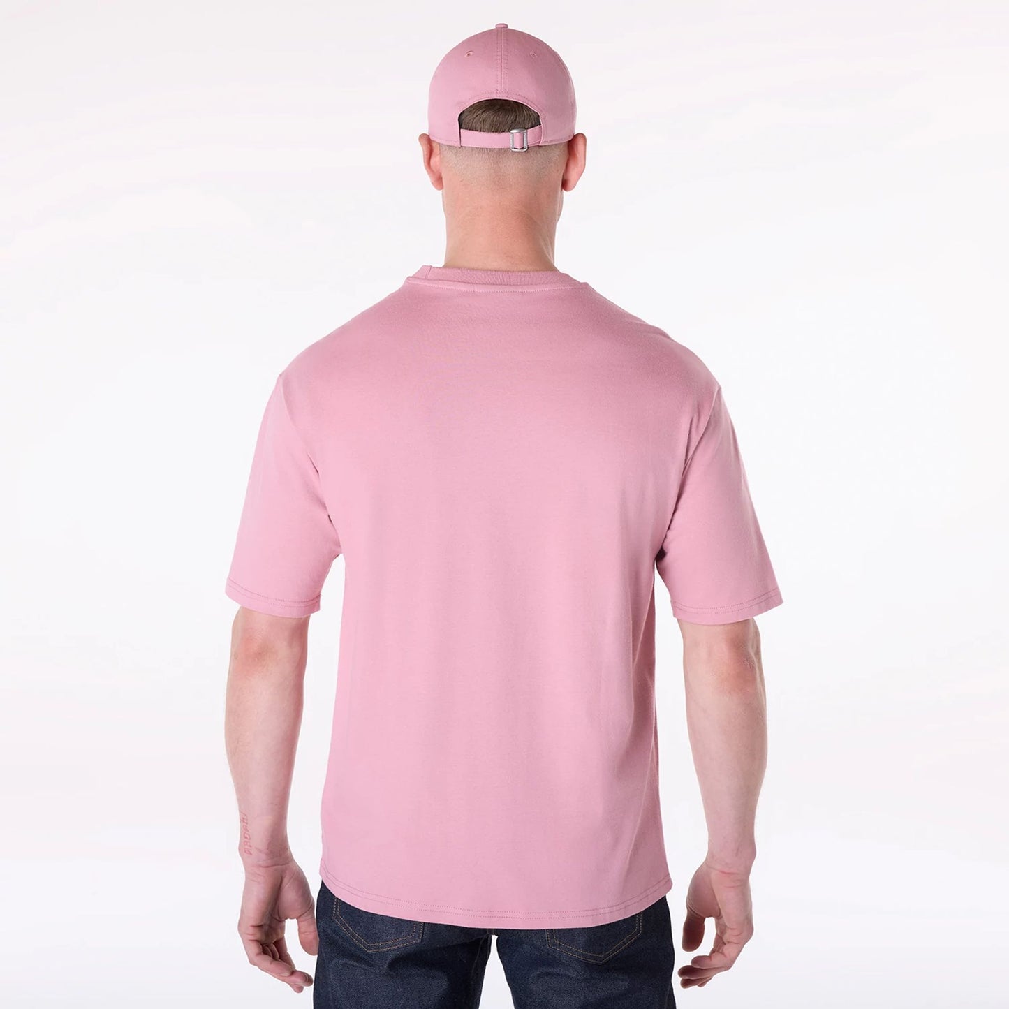 The Male model is wearing New York Yankees MLB Fruit Dark Pink T-Shirt 2