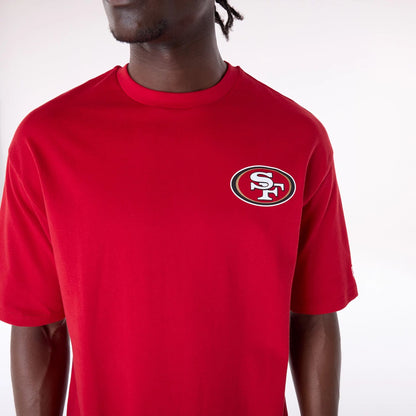 The Male model is wearing San Francisco 49ers NFL Graphic Red T-Shirt 7