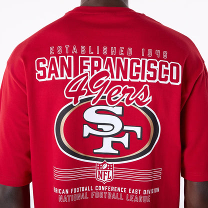 The Male model is wearing San Francisco 49ers NFL Graphic Red T-Shirt 5