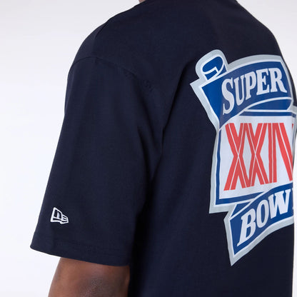 The Male model is wearing San Francisco 49Ers Super Bowl Graphic Navy Oversized T-Shirt 3