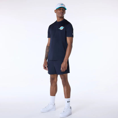 The Male model is wearing Miami Dolphins NFL Essentials Navy T-Shirt 3