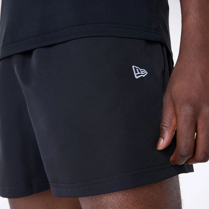 The Male model is wearing Las Vegas Raiders NFL Essentials Black Shorts 4